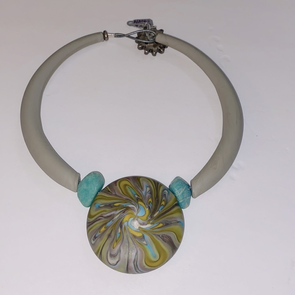 Murano glass and turquoise necklace